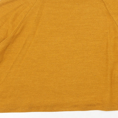 Womens UK Size S H&M Yellow Basic T-Shirt