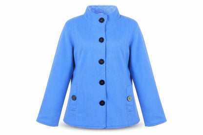 Anne de Lancay Womens Blue Jacket Size L Button