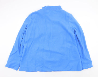 Anne de Lancay Womens Blue Jacket Size L Button