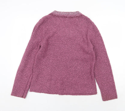 Womens UK Size M CASAMIA Purple Pullover Jumper