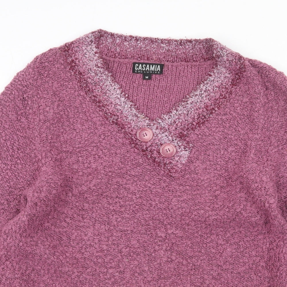 Womens UK Size M CASAMIA Purple Pullover Jumper