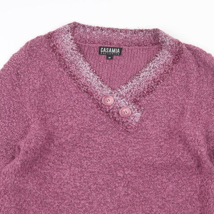 Womens UK Size M CASAMIA Purple Pullover Jumper