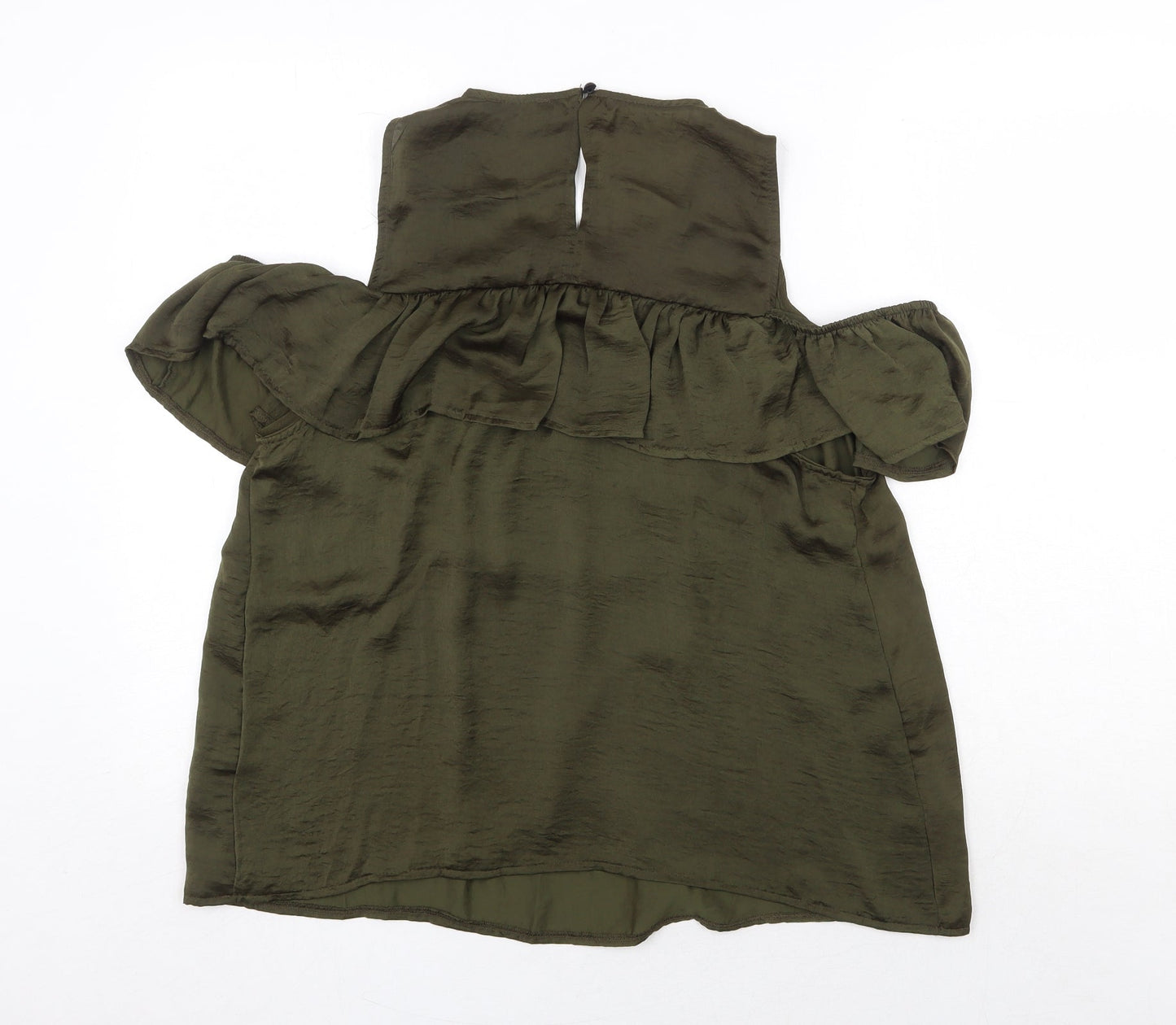 Quiz Womens Green Polyester Basic Tank Size 14 Round Neck