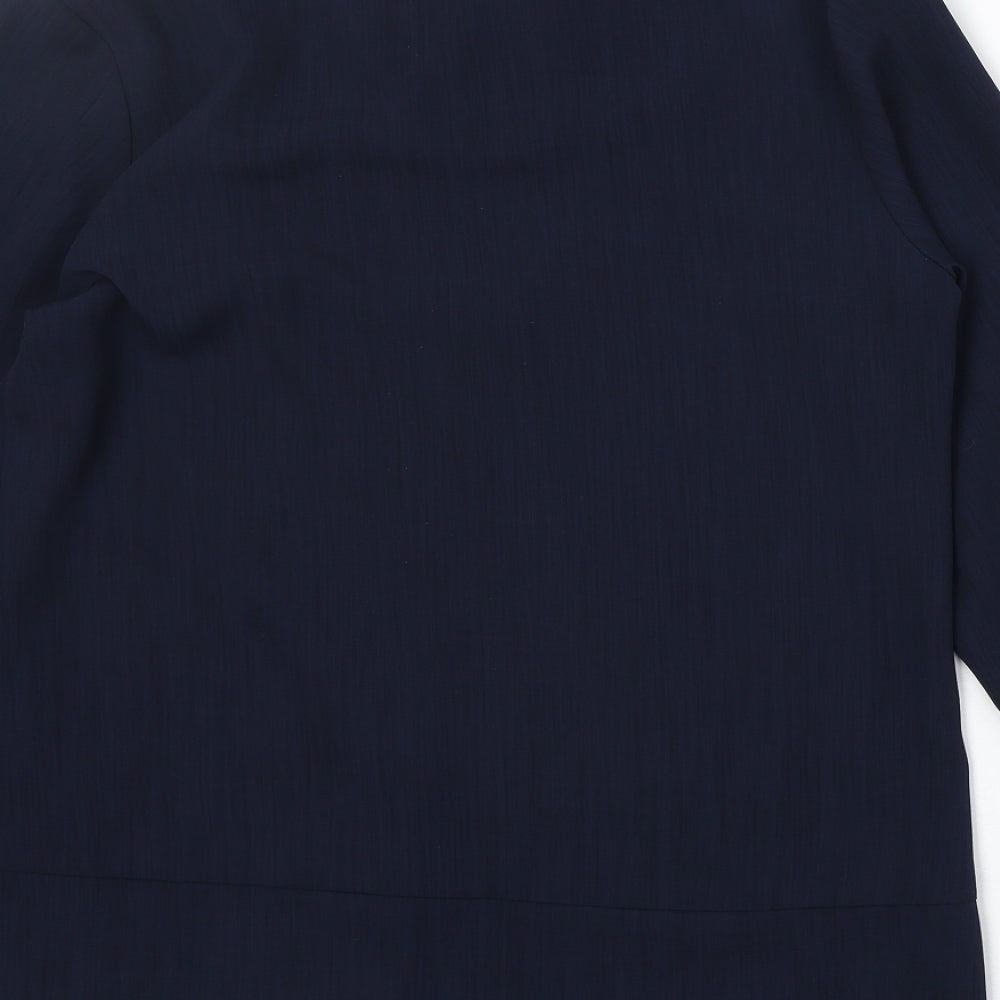 Womens UK Size 12 Mackays Blue Basic Button-Up
