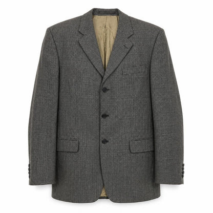 The British Tailor Mens Grey Geometric Wool Jacket Suit Jacket Size 42 Regular