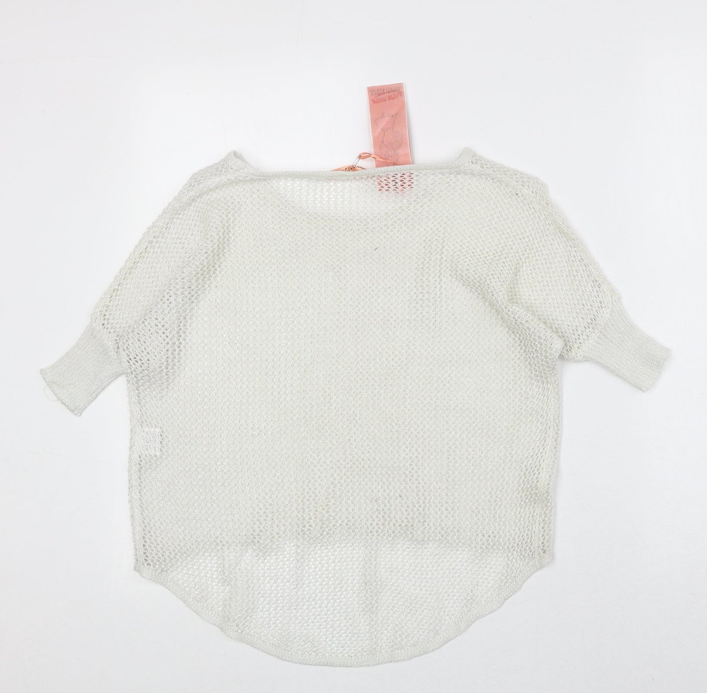 Novo Style Womens Ivory Round Neck Cotton Pullover Jumper Size 10