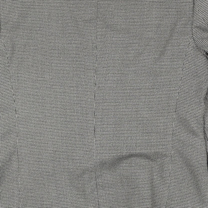 Avenue Mens Grey Geometric Polyester Jacket Suit Jacket Size 42 Regular