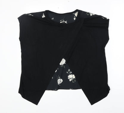 Womens UK Size 12 New Look Black Basic Blouse