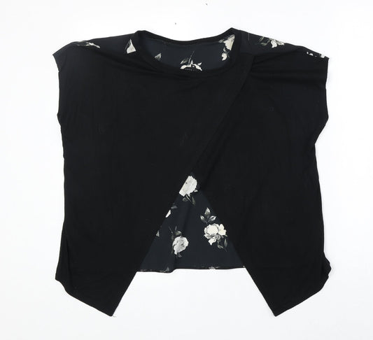 Womens UK Size 12 New Look Black Basic Blouse