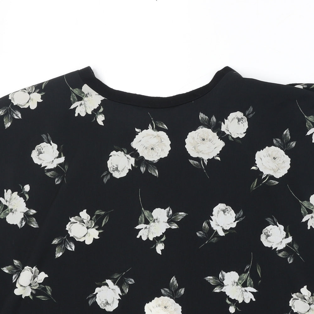 Womens UK Size 12 New Look Black Basic Blouse