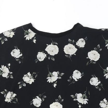 Womens UK Size 12 New Look Black Basic Blouse