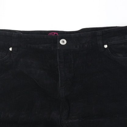 Betty Womens Black Cotton A-Line Skirt Size 12 Zip