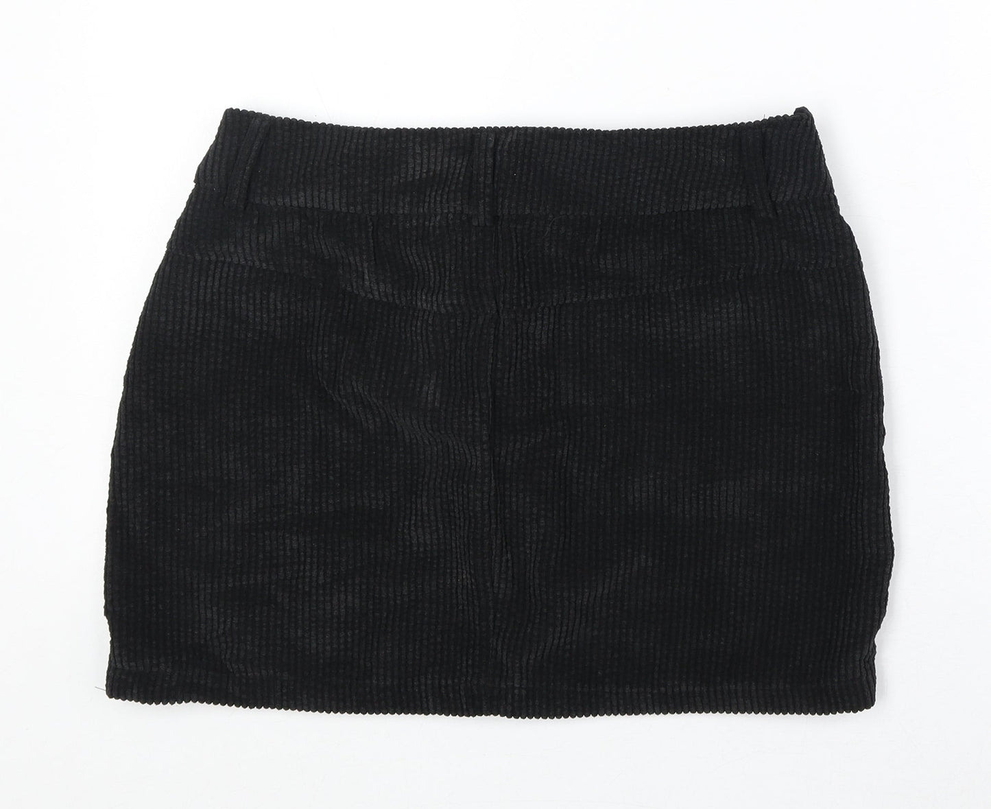 SheIn Womens Black Polyester Mini Skirt Size L Zip