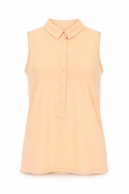 New Look Girls Pink Polyester Basic Tank Size 13 Years Collared Button