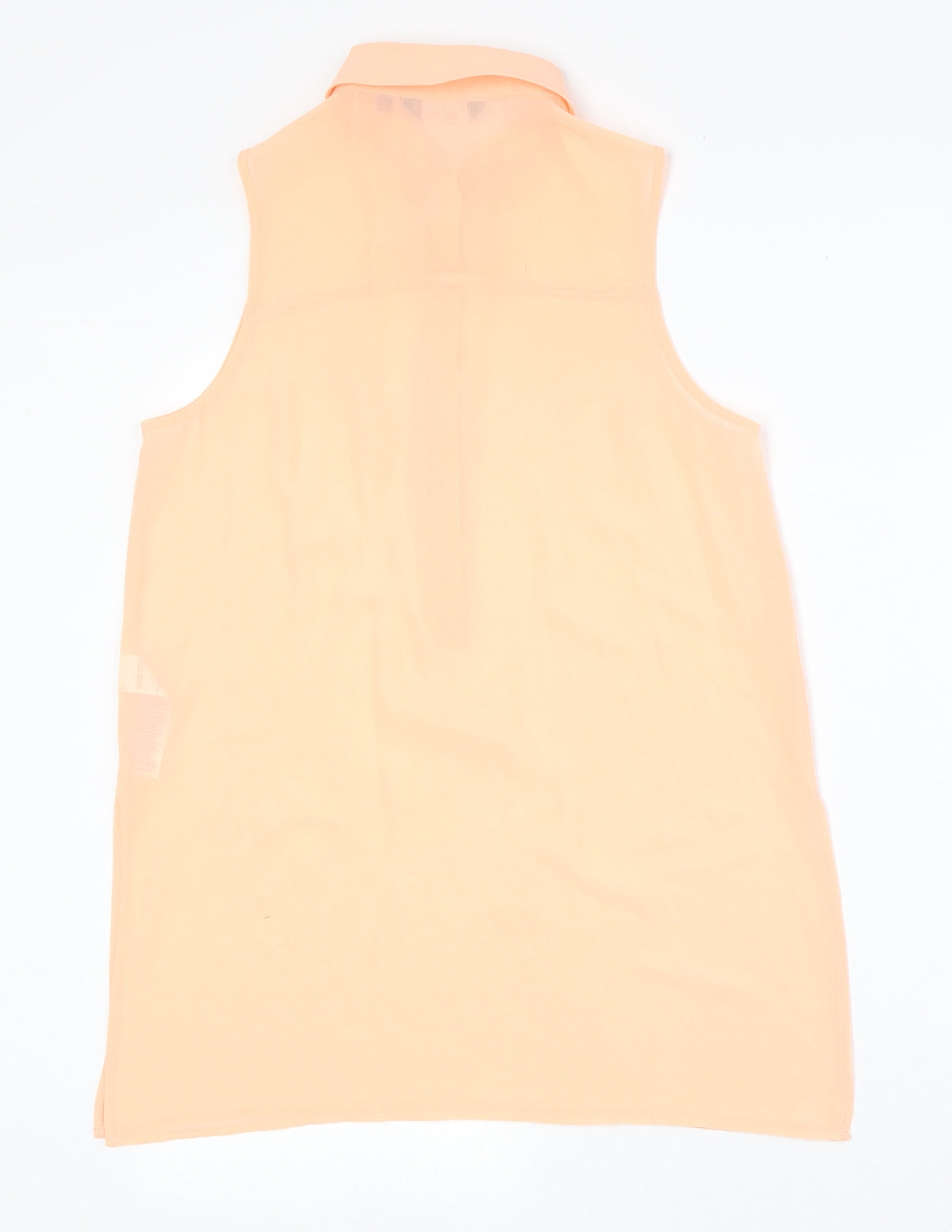New Look Girls Pink Polyester Basic Tank Size 13 Years Collared Button