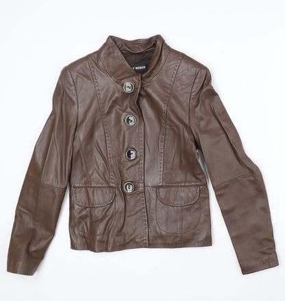 Gerry Weber Womens Brown Jacket Size 8 Button