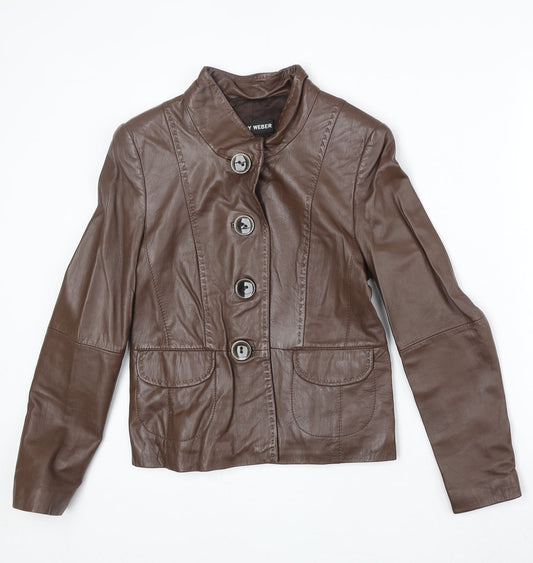 Gerry Weber Womens Brown Jacket Size 8 Button