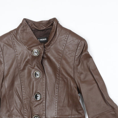 Gerry Weber Womens Brown Jacket Size 8 Button