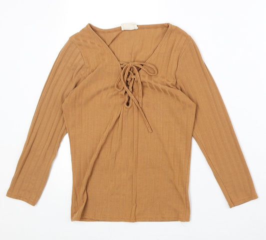 Womens UK Size S Pins & Needles Orange Basic Blouse