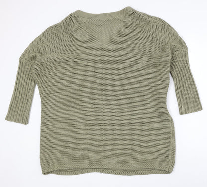 Womens UK Size M Noisy may Green Pullover Jumper