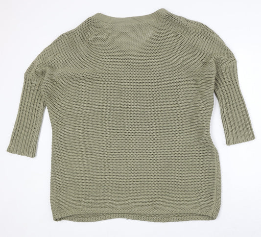 Womens UK Size M Noisy may Green Pullover Jumper