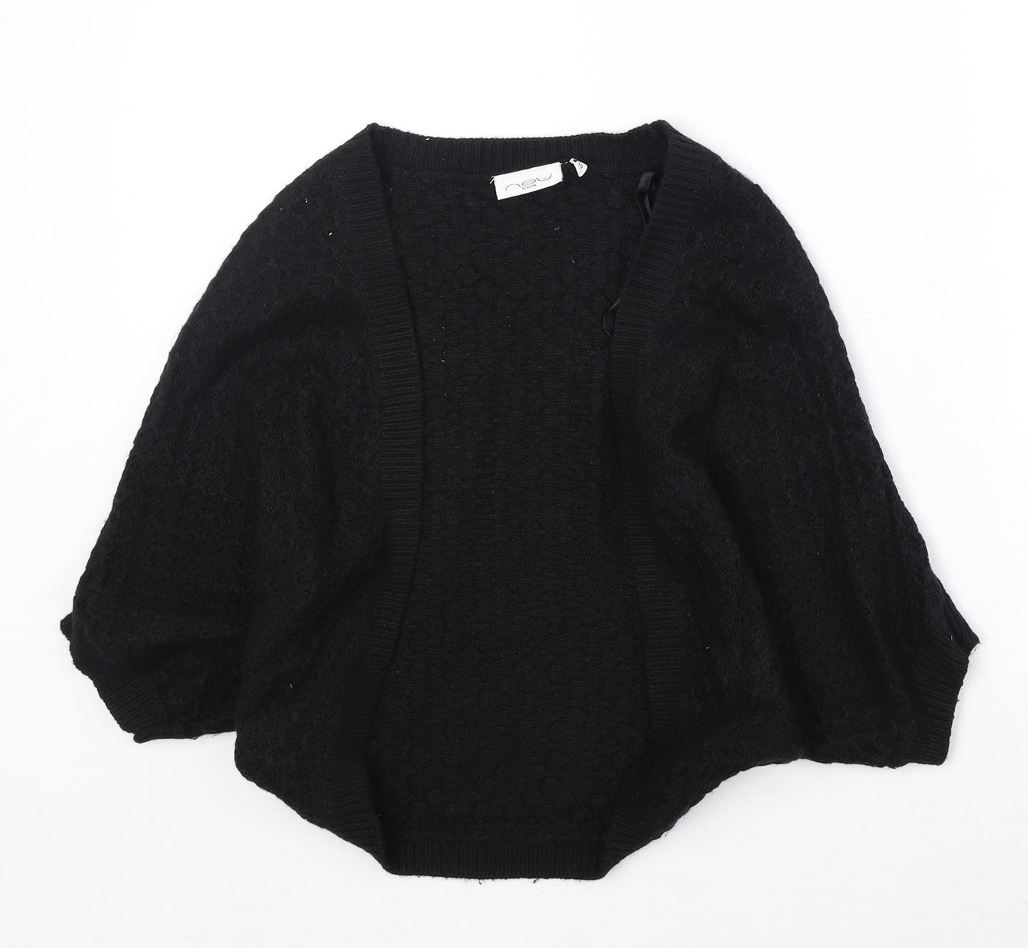 Womens UK Size 10 New Look Black Cardigan Jumper