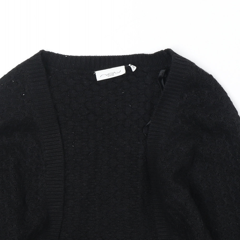 Womens UK Size 10 New Look Black Cardigan Jumper