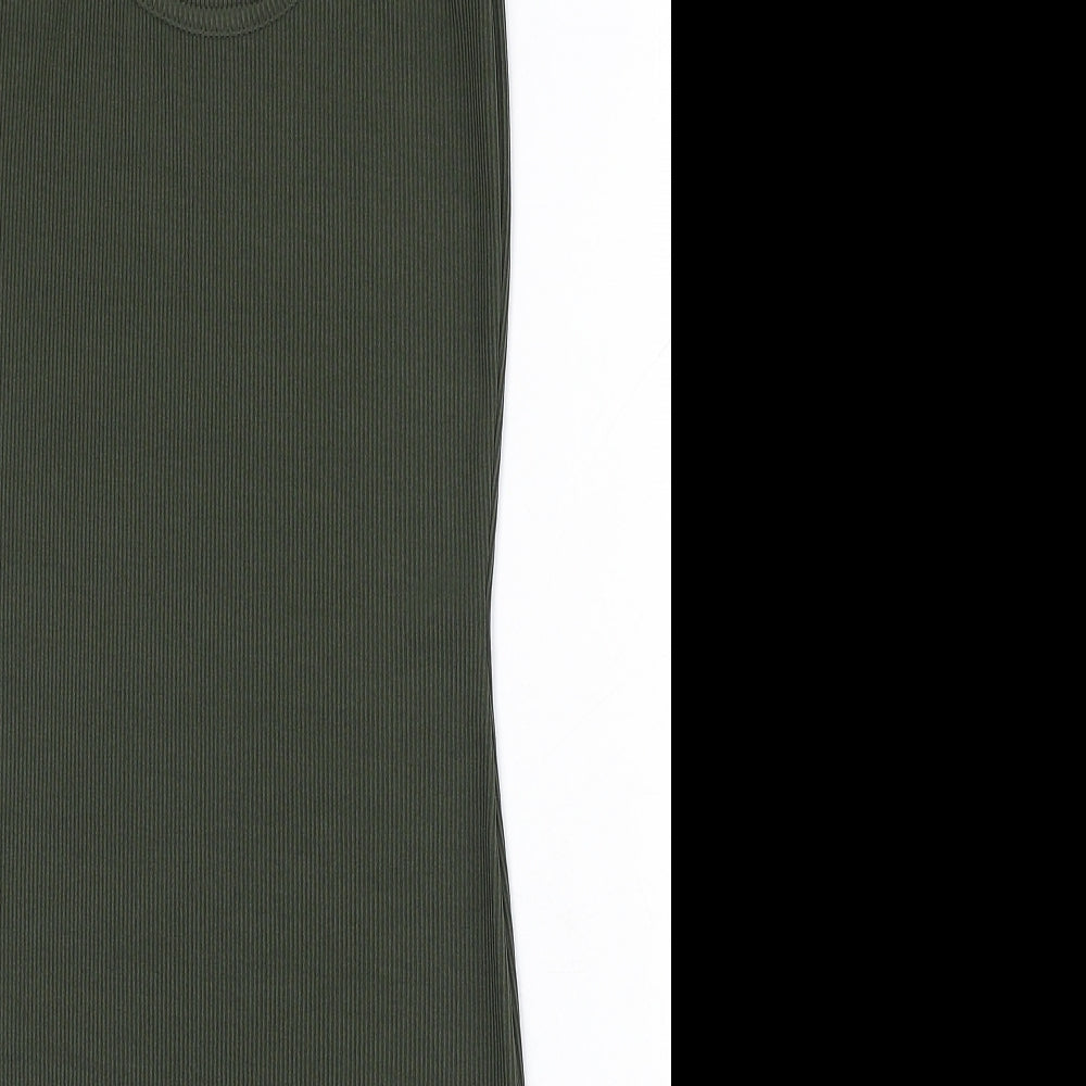 PRETTYLITTLETHING Womens Green Polyester Bodycon Size 8 Round Neck Pullover