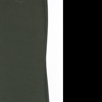 PRETTYLITTLETHING Womens Green Polyester Bodycon Size 8 Round Neck Pullover