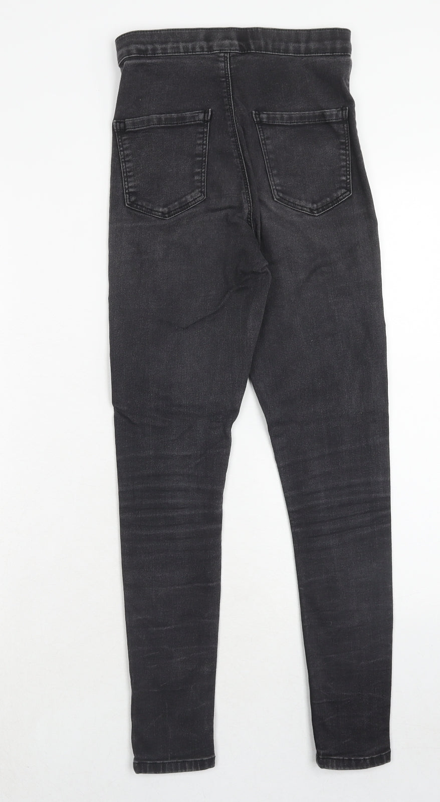 Topshop Womens Black Cotton Jegging Jeans Size 28 in L30 in Regular Zip
