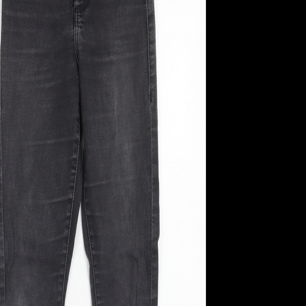 Topshop Womens Black Cotton Jegging Jeans Size 28 in L30 in Regular Zip
