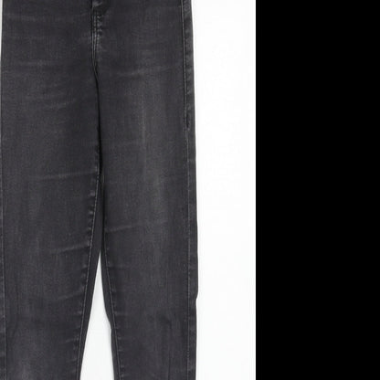 Topshop Womens Black Cotton Jegging Jeans Size 28 in L30 in Regular Zip