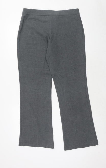 Womens UK Size 12 Marks and Spencer Regular Fit Dress Pants Grey Trousers