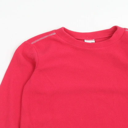 DECATHLON Girls Pink Polyester Pullover Sweatshirt Size 10 Years Pullover