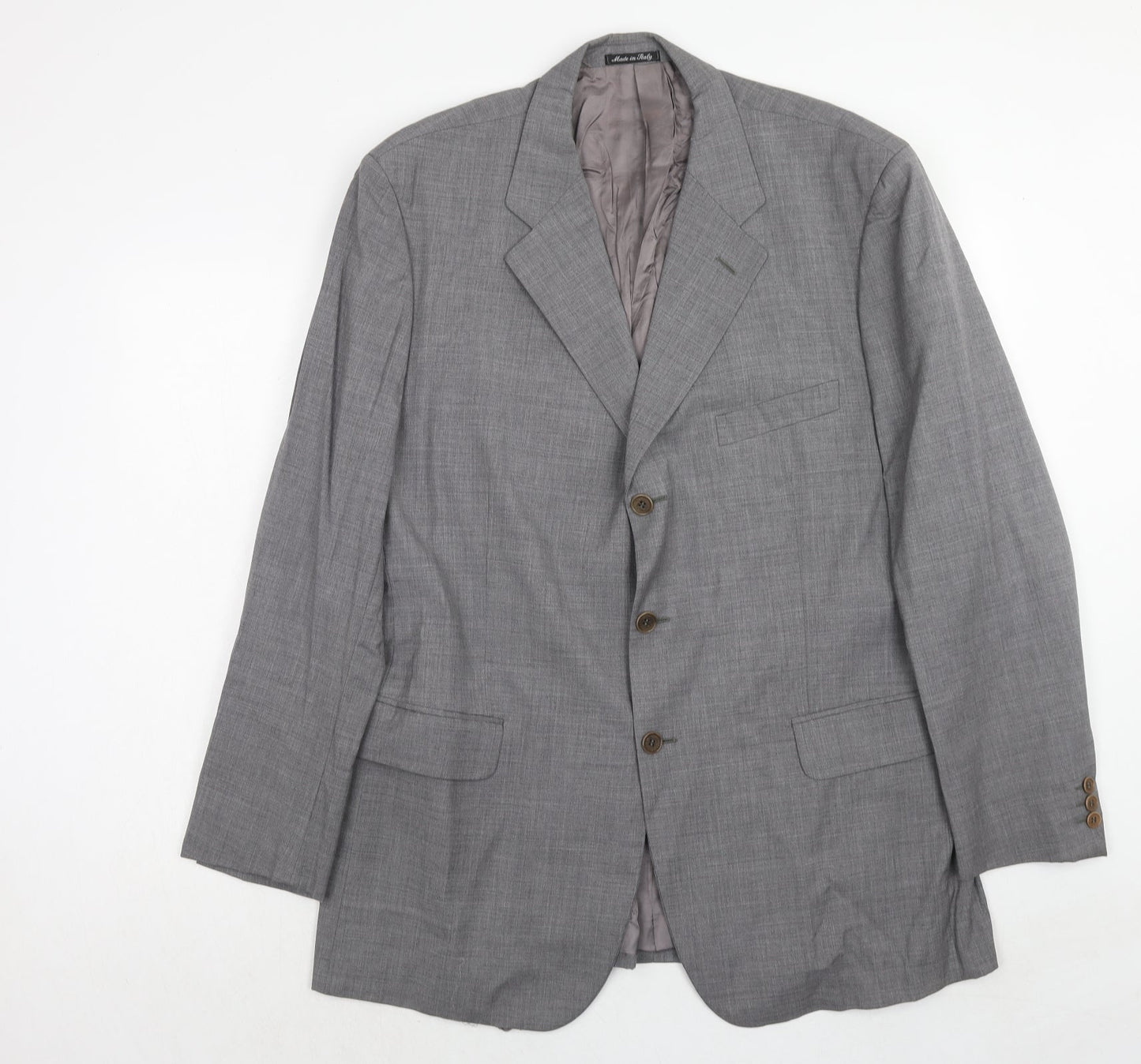 Hewitt Mens Grey Wool Jacket Suit Jacket Size 46 Regular