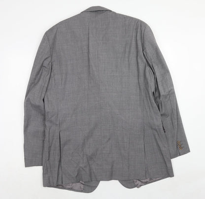 Hewitt Mens Grey Wool Jacket Suit Jacket Size 46 Regular