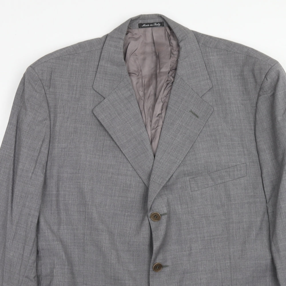 Hewitt Mens Grey Wool Jacket Suit Jacket Size 46 Regular