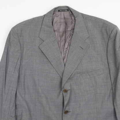 Hewitt Mens Grey Wool Jacket Suit Jacket Size 46 Regular
