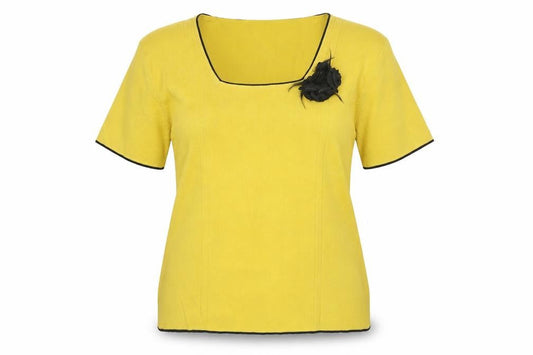 Womens UK Size L Just Elegance Yellow Pullover Jumper