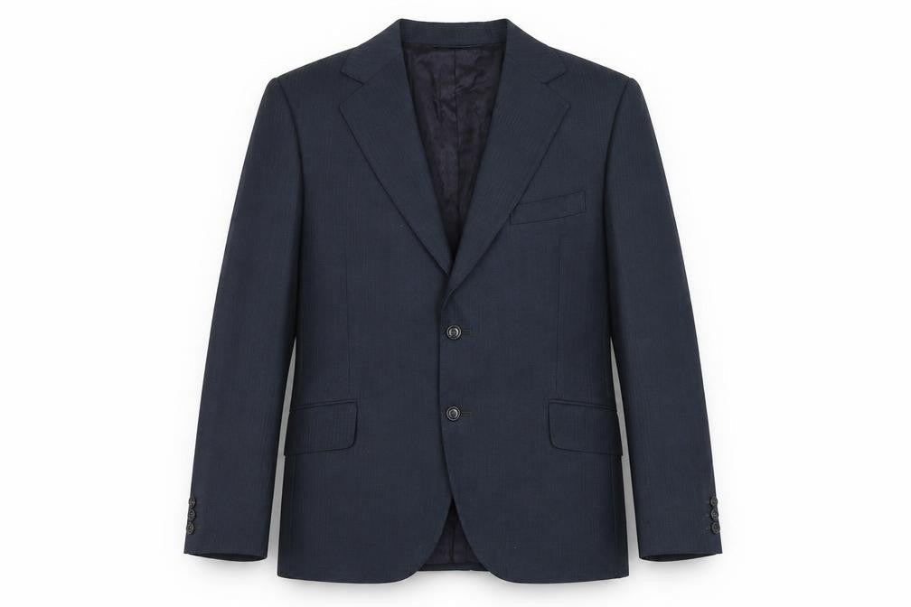 Mens UK Size 38 Terylene Regular Blue Suit Jacket