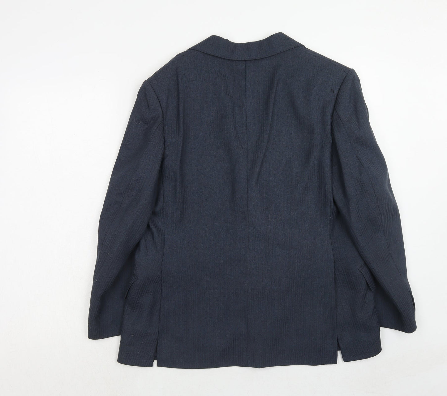 Mens UK Size 38 Terylene Regular Blue Suit Jacket