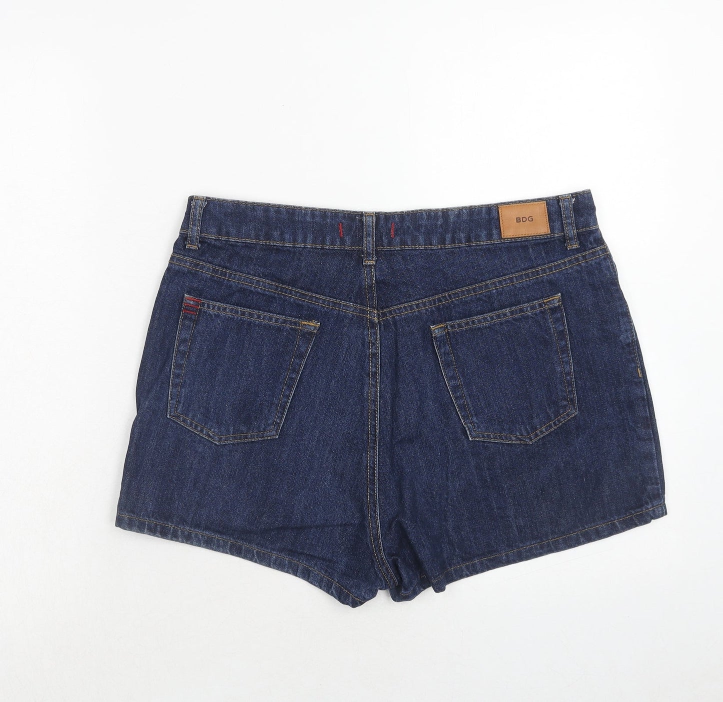 BDG Womens Blue Cotton Mom Shorts Size 32 in Regular Zip