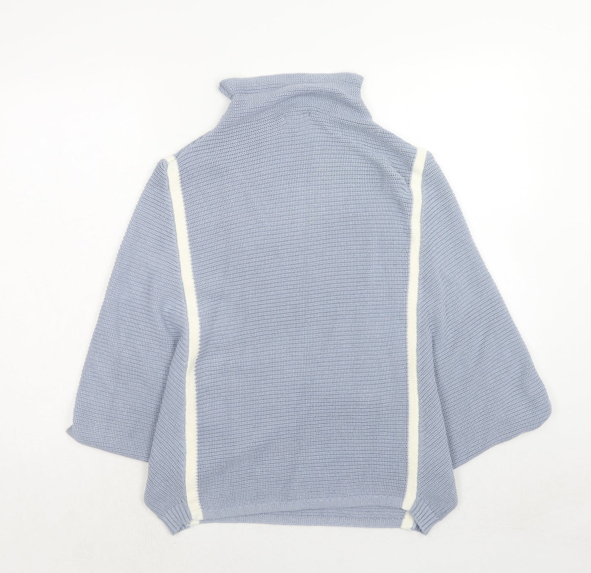 RMK Womens Blue High Neck Acrylic Pullover Jumper Size M
