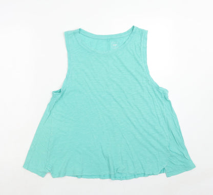 Womens UK Size M Gap Green Basic Tank