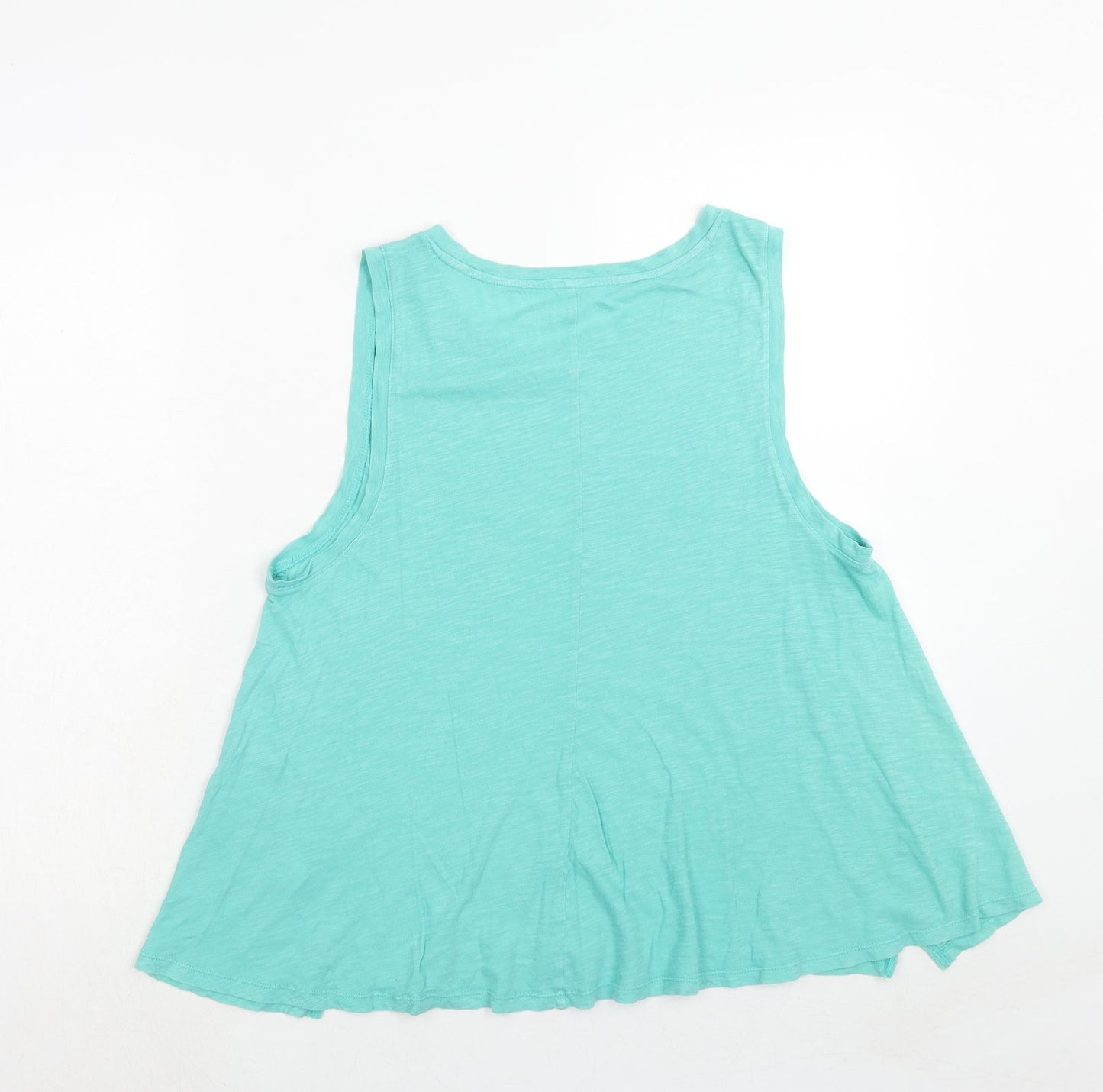 Womens UK Size M Gap Green Basic Tank