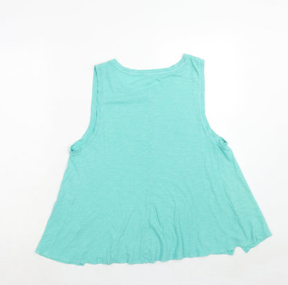Womens UK Size M Gap Green Basic Tank