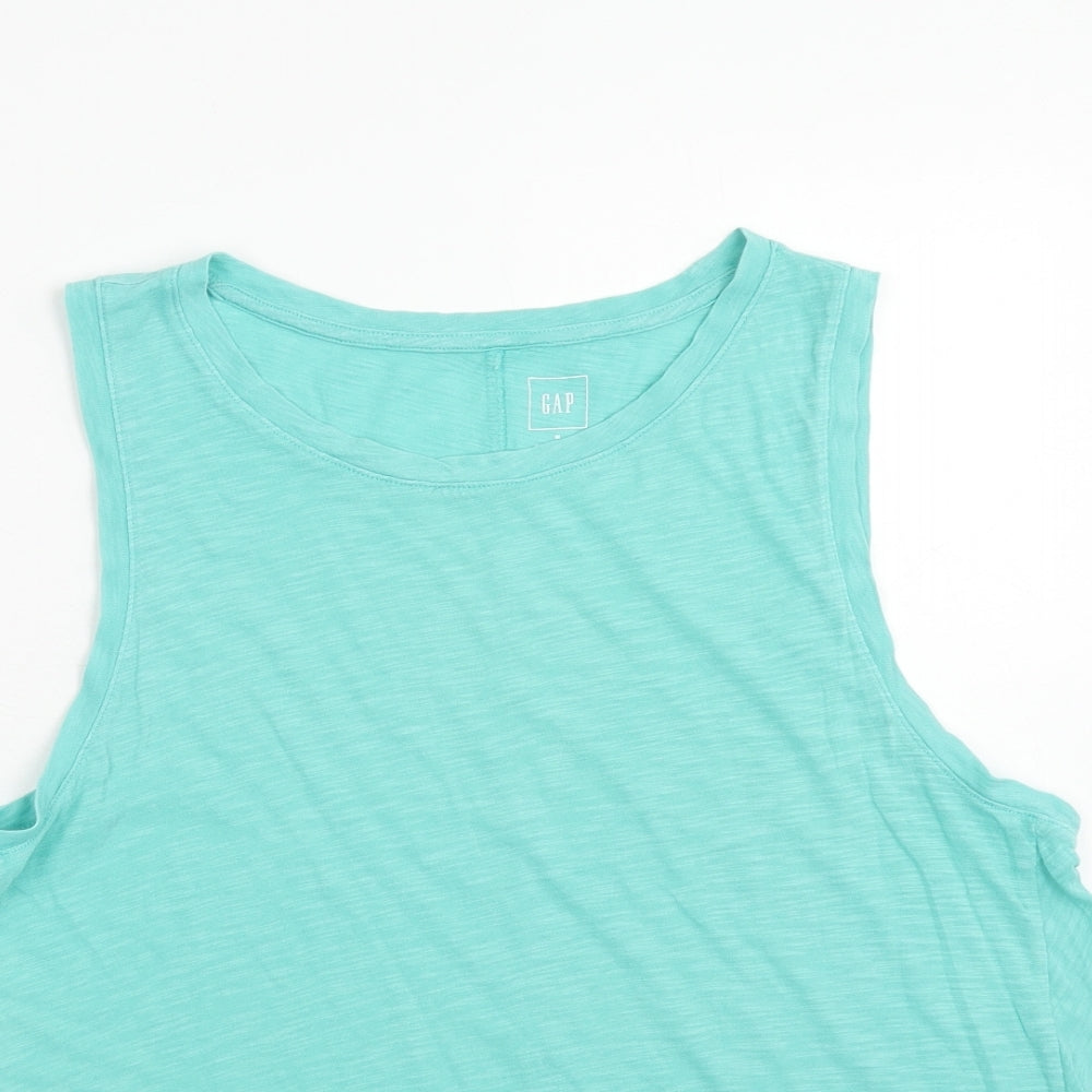Womens UK Size M Gap Green Basic Tank