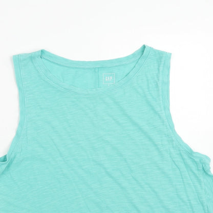 Womens UK Size M Gap Green Basic Tank