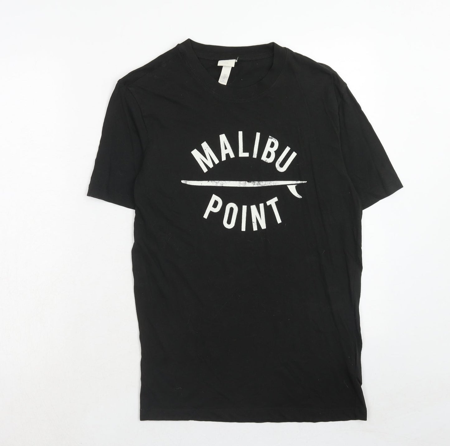 Womens UK Size XS H&M Black Basic T-Shirt