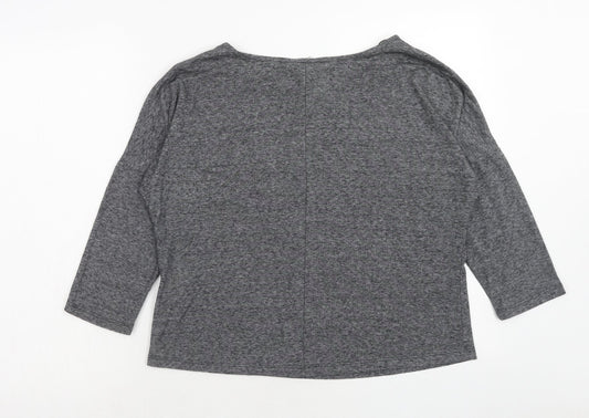 Womens UK Size 10 Select Grey Basic Blouse